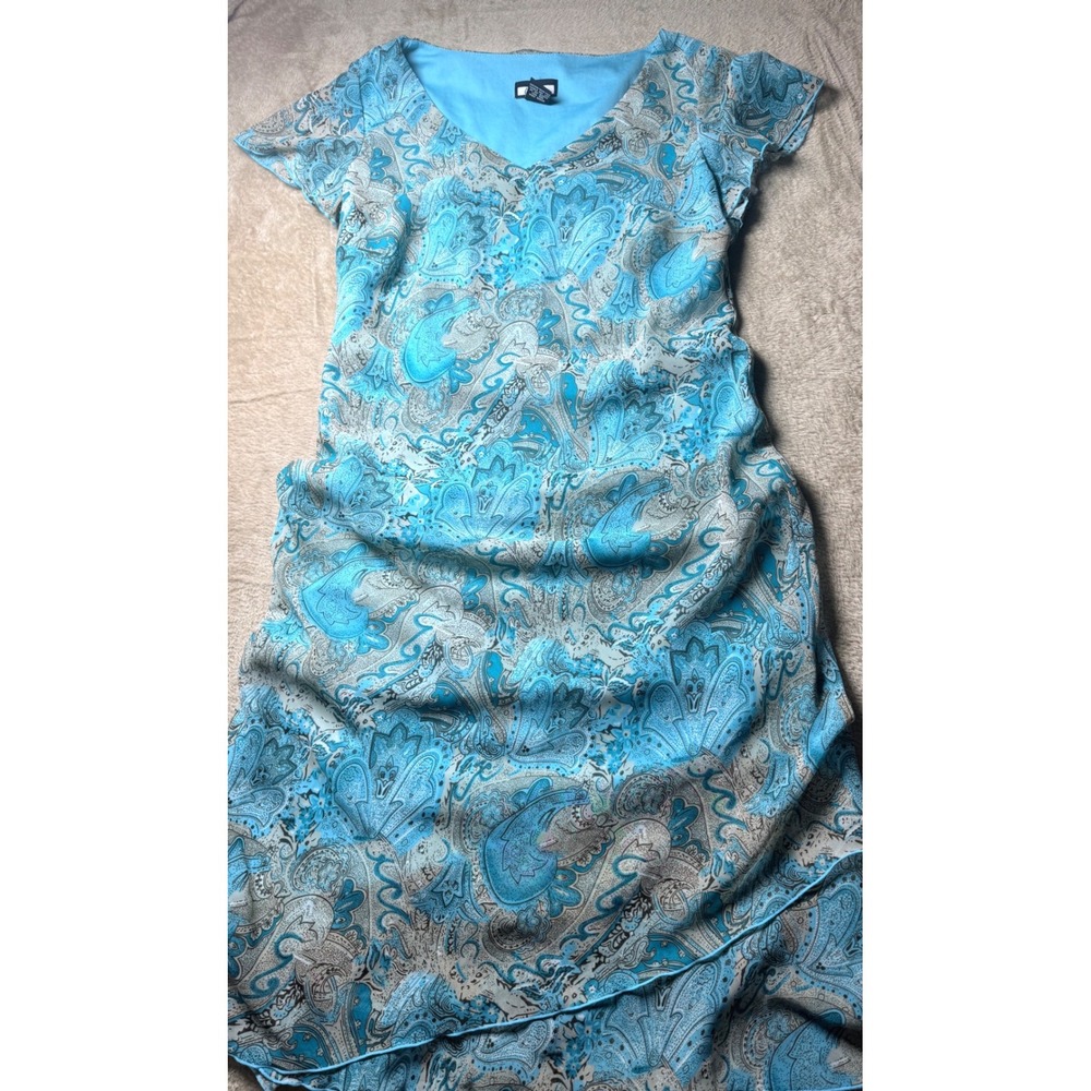 Y2K Believe Womens B Chiffon Ruffle Hem Dress Size 8 Garden party Fairycore‎